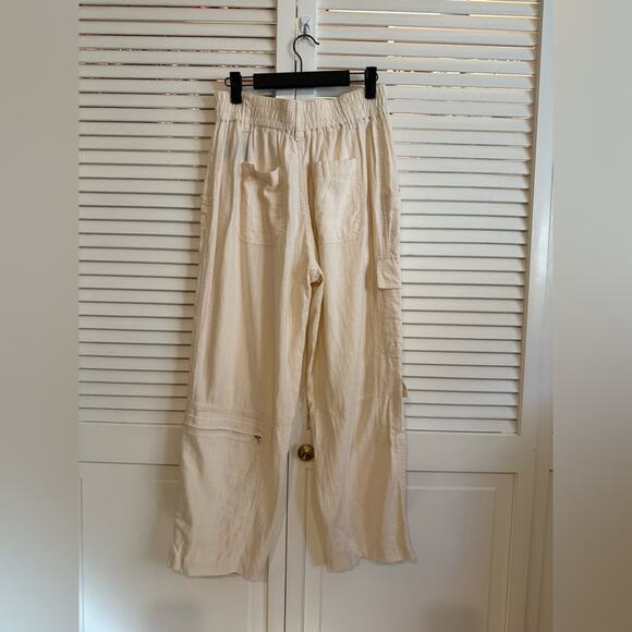NWT NEW Urban Outfitters Myla Linen Cargo Pants - Picture 7 of 9